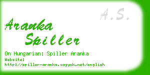 aranka spiller business card